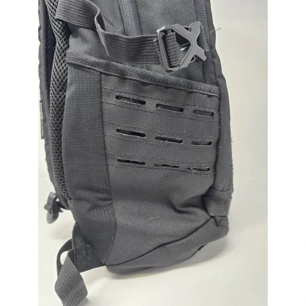 Samurai Tactical Backpack Black MOLLE Storage Laptop Compartment Good Condition